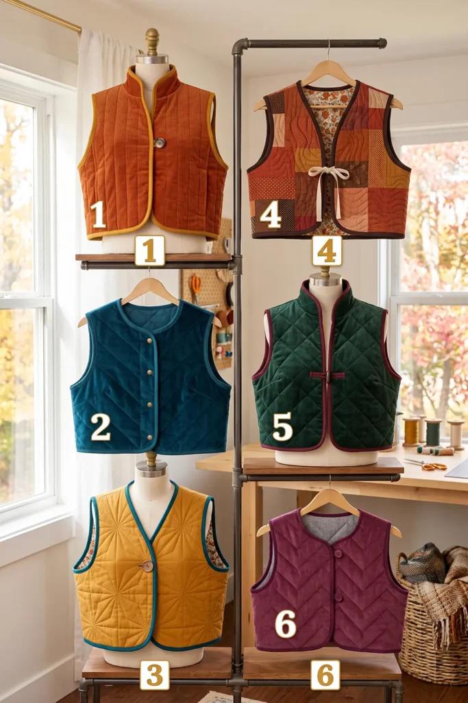 Cropped Quilted Vest for Chic Sweater-Weather Layering