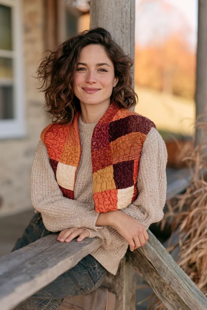 Cropped Quilted Vest for Chic Sweater-Weather Layering