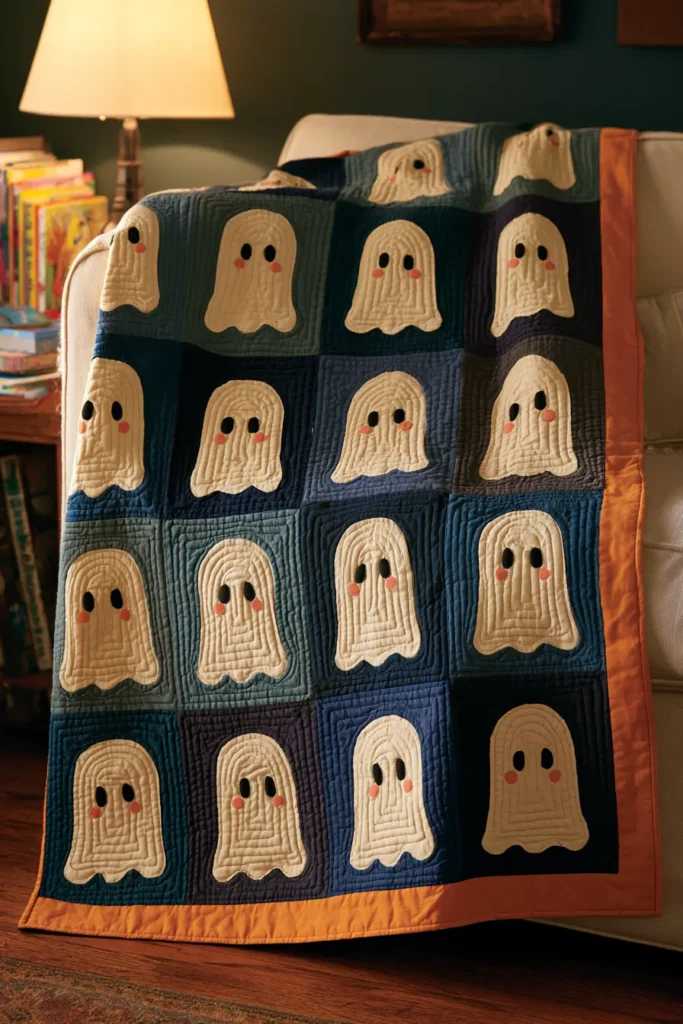 Cute Ghost Appliqué Quilt Blocks for Beginners