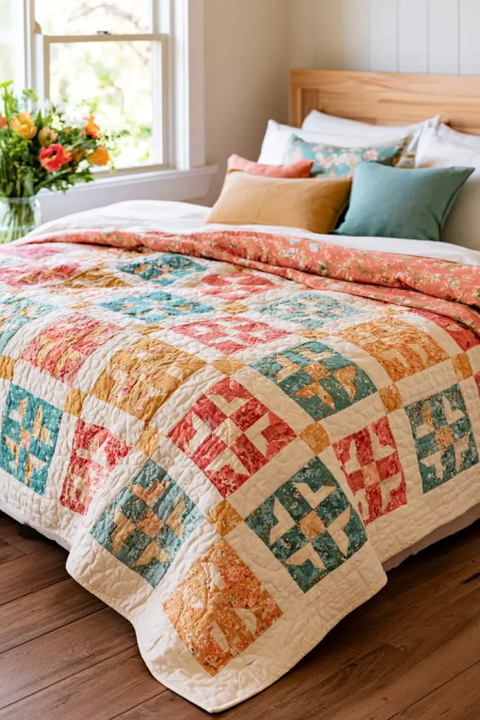 Disappearing Nine Patch Layer Cake Quilt for Stunning Visuals