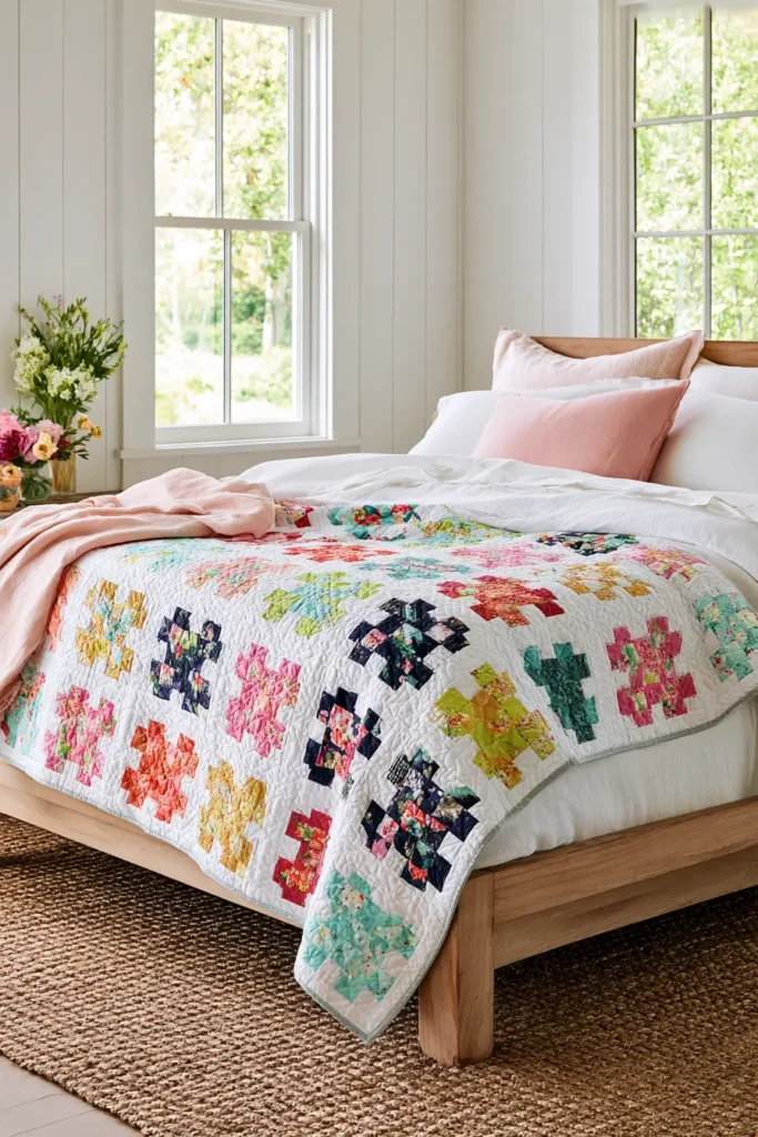 Disappearing Nine Patch Layer Cake Quilt for Stunning Visuals