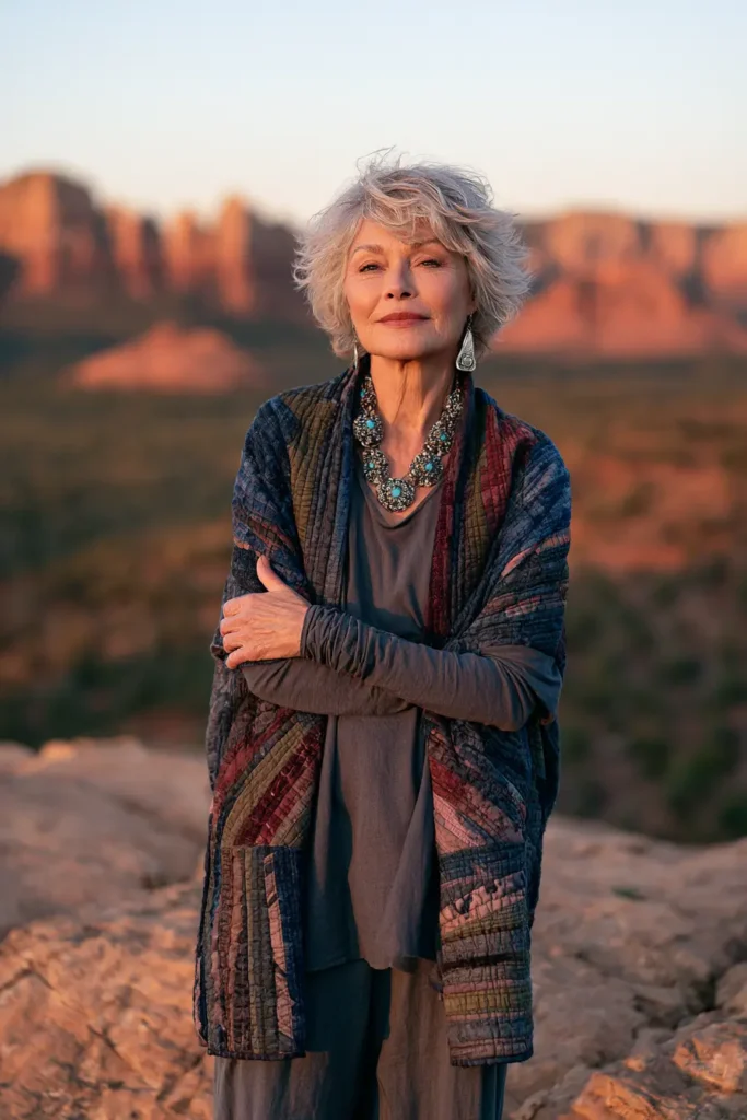 Earthy Boho Jelly Roll Quilted Vests for Relaxed Layering