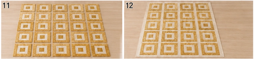 Elegant Gold and Cream Jelly Roll Quilt