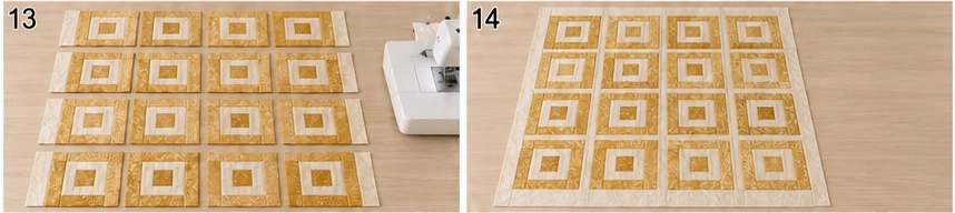 Elegant Gold and Cream Jelly Roll Quilt