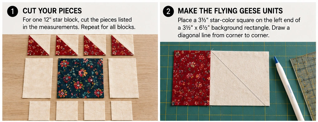 Elegant Sawtooth Star Layer Cake Quilt for Sophisticated Bedrooms