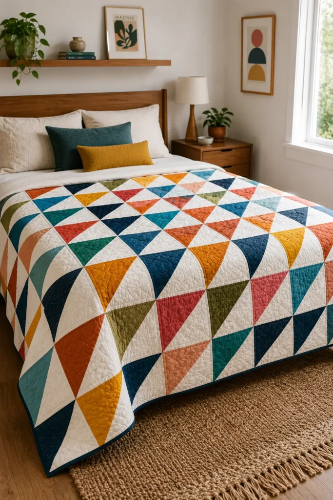 Fast Four-Patch Layer Cake Quilt for Quick Weekend Sewing