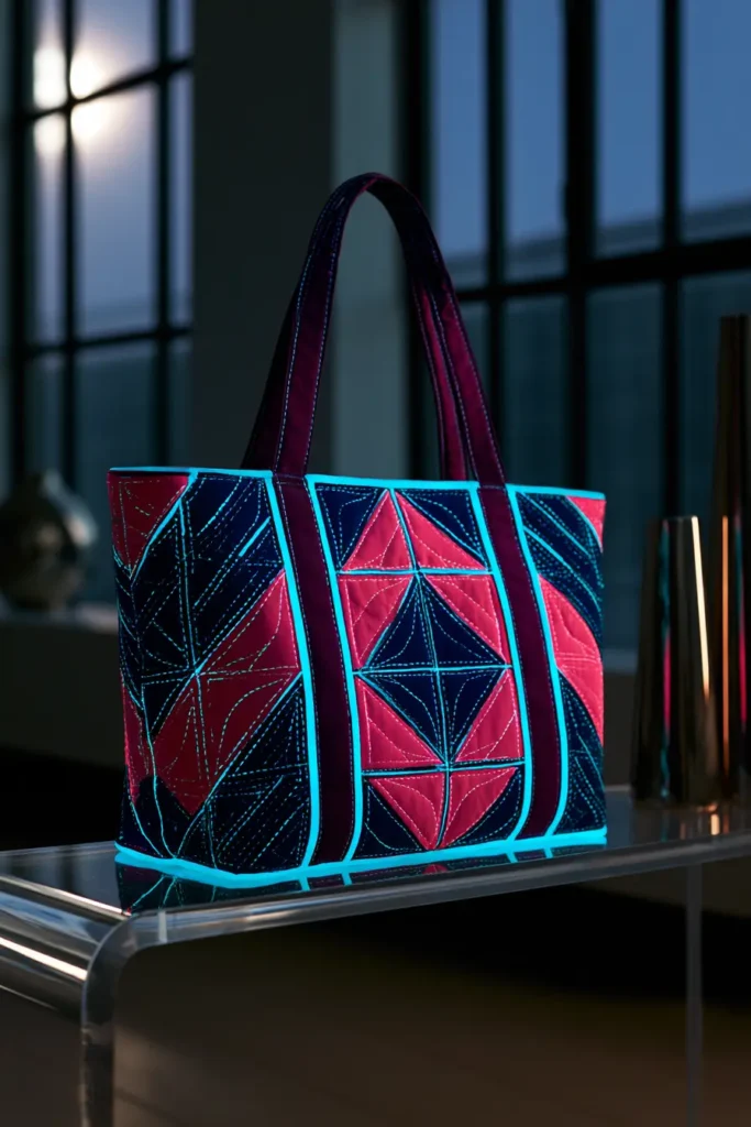 Glow-in-the-Dark Quilted Treat Bags for Nighttime Safety