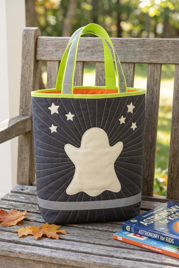 Glow-in-the-Dark Quilted Treat Bags for Nighttime Safety