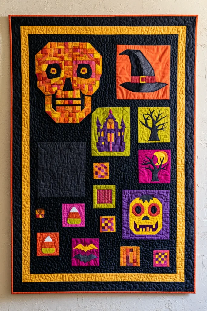 Halloween Sampler Quilt Layouts for Every Skill Level