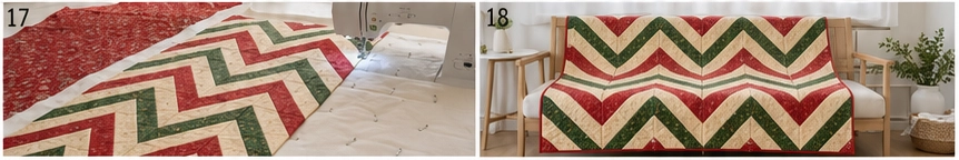 Jelly Roll Chevron Christmas Quilt for Modern Festive Appeal