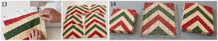 Jelly Roll Chevron Christmas Quilt for Modern Festive Appeal