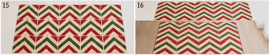 Jelly Roll Chevron Christmas Quilt for Modern Festive Appeal
