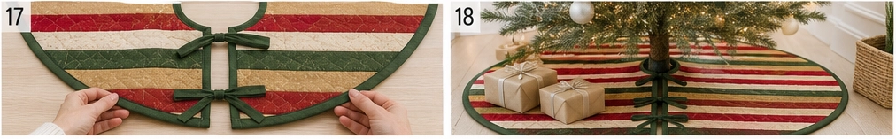 Jelly Roll Christmas Tree Skirt