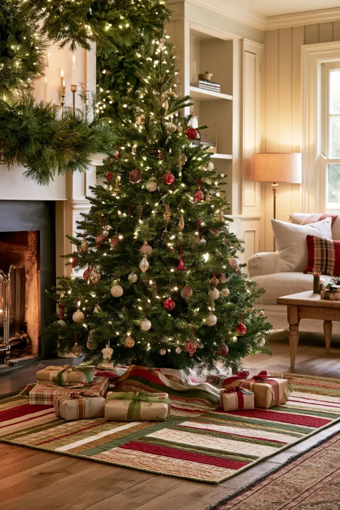 Jelly Roll Christmas Tree Skirt