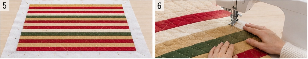 Jelly Roll Christmas Tree Skirt
