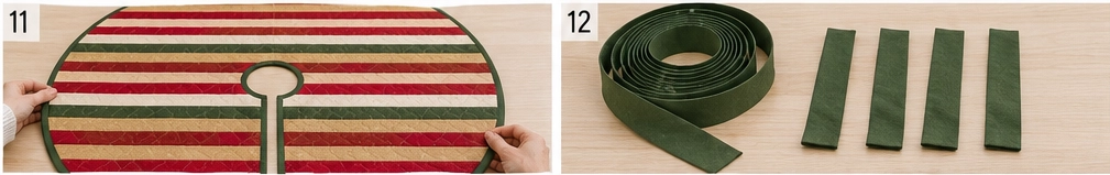 Jelly Roll Christmas Tree Skirt