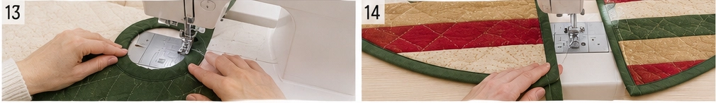 Jelly Roll Christmas Tree Skirt