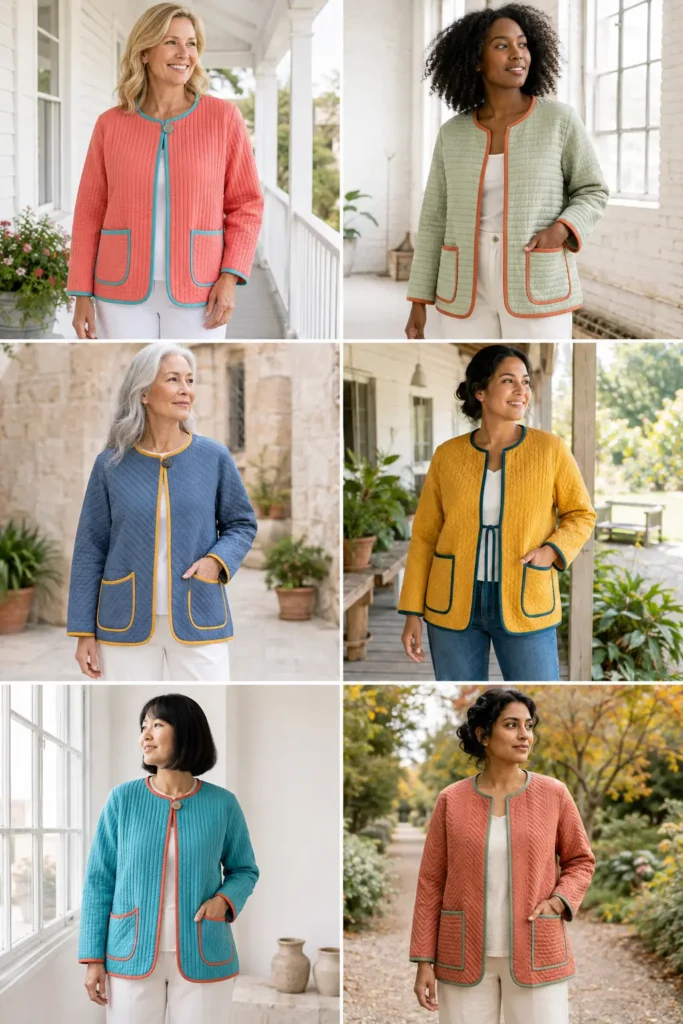Lightweight Quilted Jacket for Transitional Early-Fall Weather