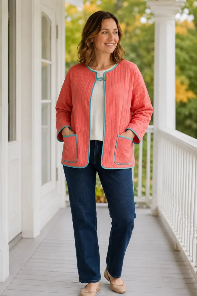 Lightweight Quilted Jacket for Transitional Early-Fall Weather