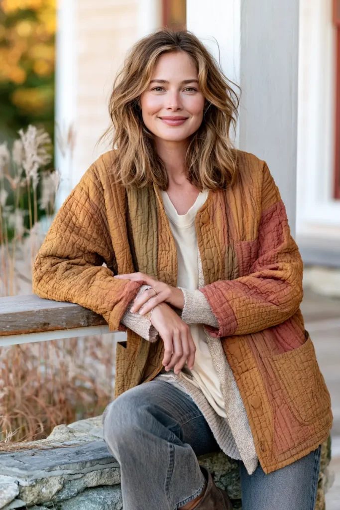Lightweight Quilted Jacket for Transitional Early-Fall Weather