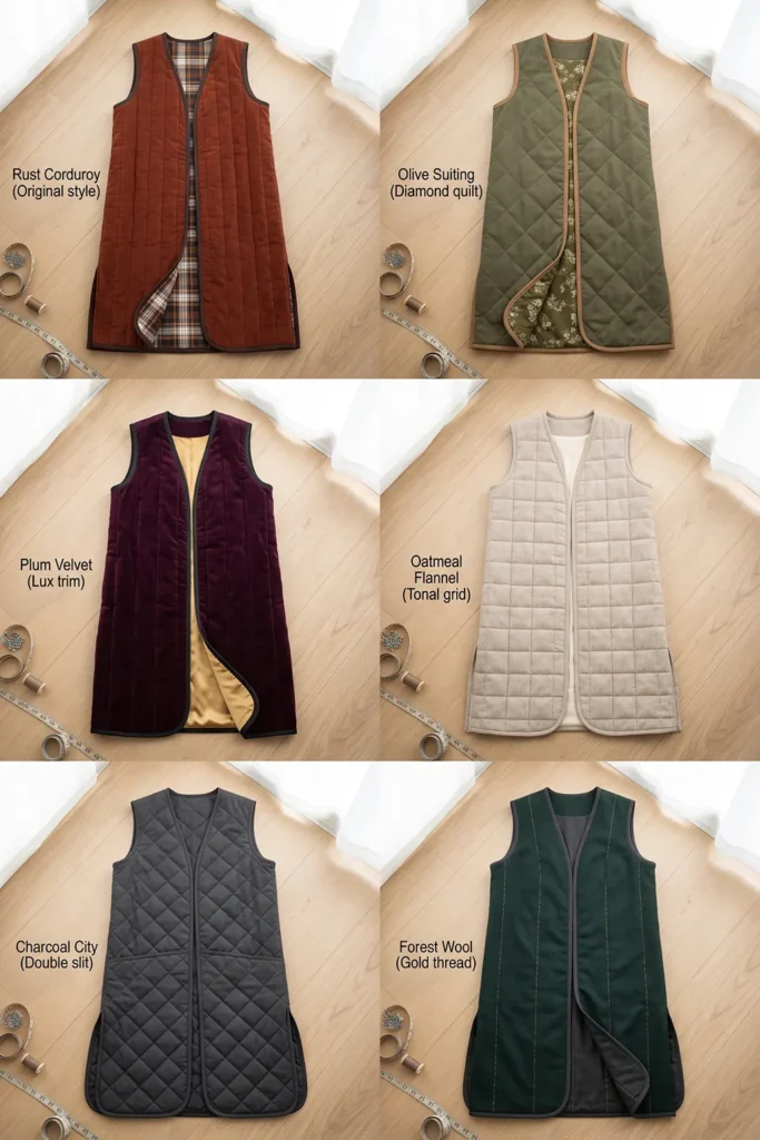 Longline Quilted Duster Vest for Elegant Fall Layers