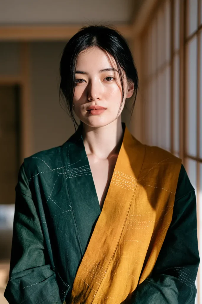 Minimalist Neutral Sashiko Vest for Understated Elegance