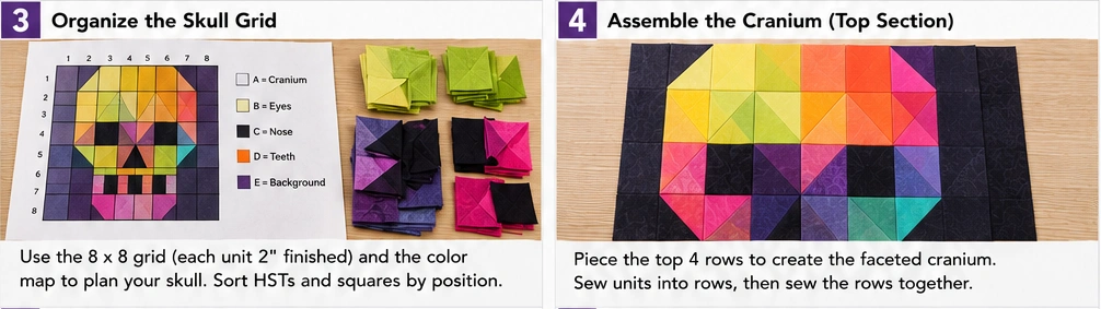Modern Geometric Skull Quilt Patterns
