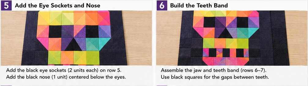 Modern Geometric Skull Quilt Patterns