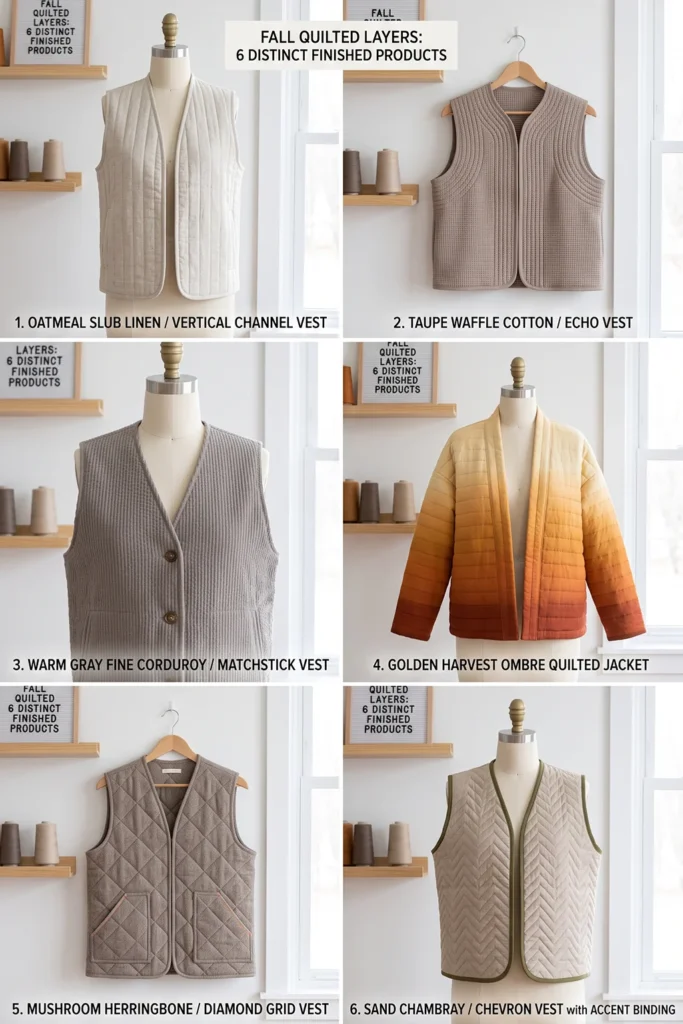 Neutral Oatmeal Quilted Vest for Understated Autumn Elegance