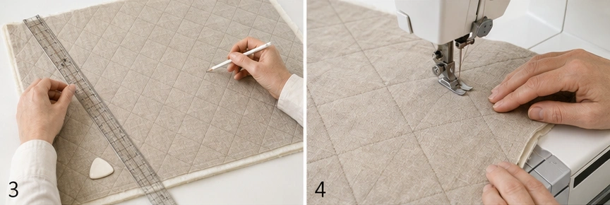 Neutral Oatmeal Quilted Vest for Understated Autumn Elegance