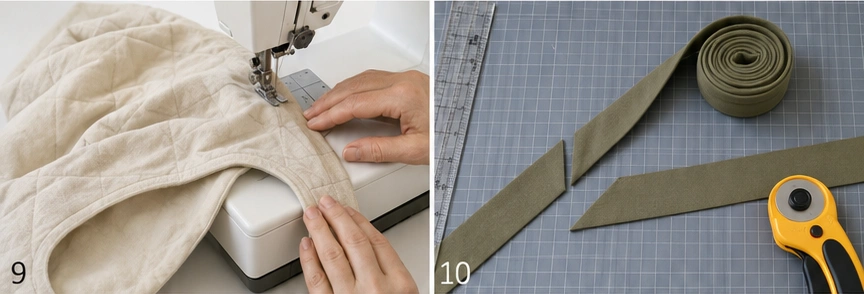 Neutral Oatmeal Quilted Vest for Understated Autumn Elegance