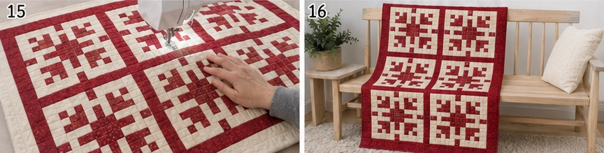 Nordic Snowflake Jelly Roll Quilt for Cozy Winter Elegance