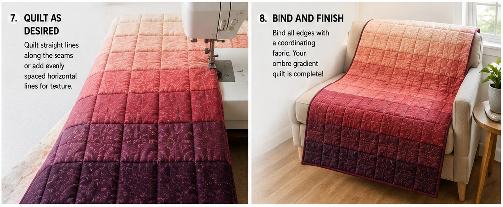 Ombre Gradient Layer Cake Quilt for Stunning Color Transitions