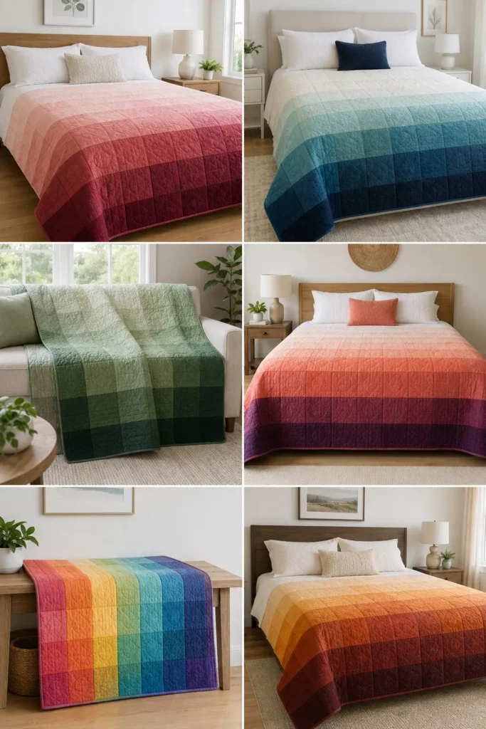 Ombre Gradient Layer Cake Quilt for Stunning Color Transitions