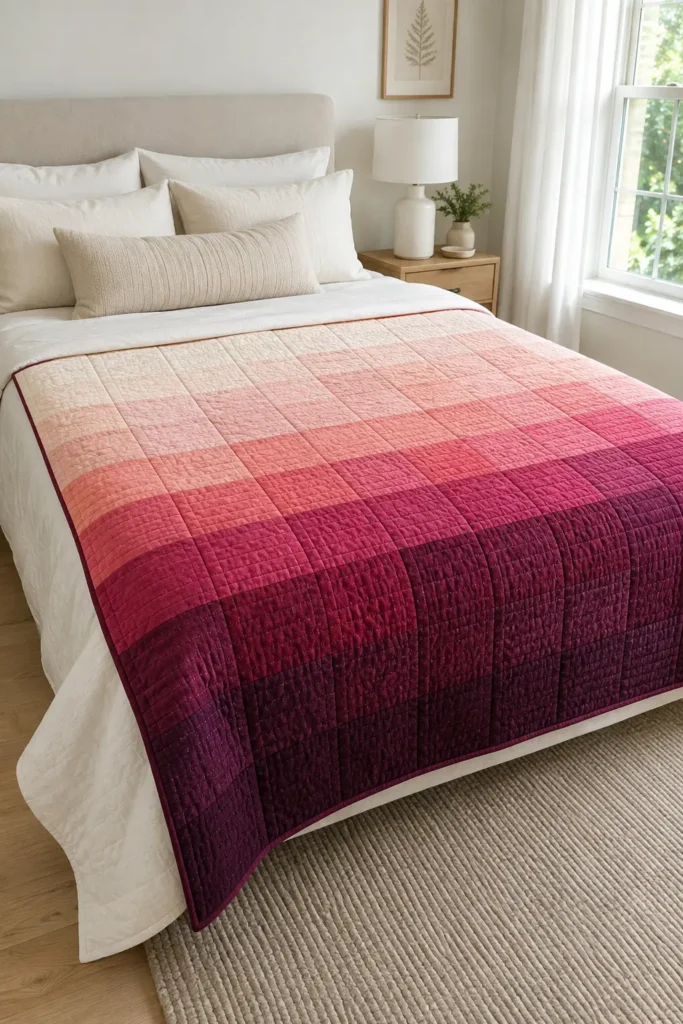 Ombre Gradient Layer Cake Quilt for Stunning Color Transitions