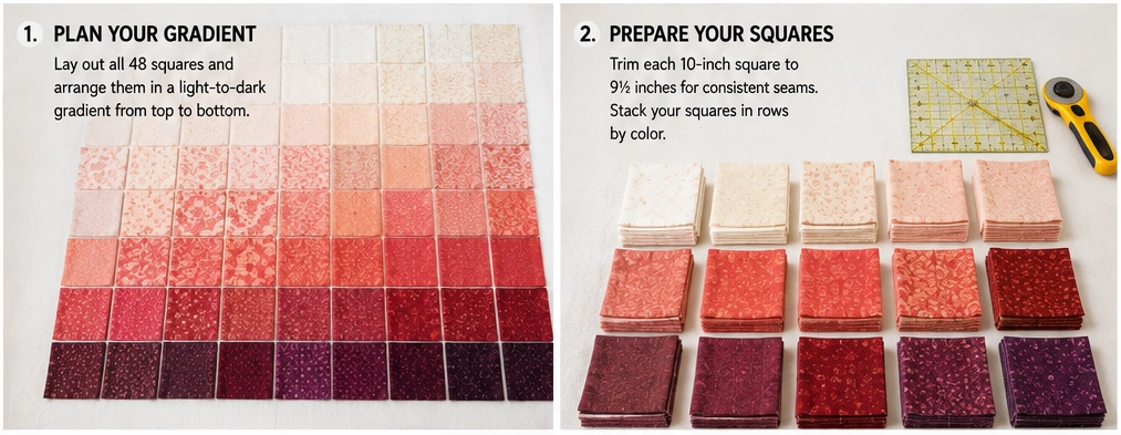 Ombre Gradient Layer Cake Quilt for Stunning Color Transitions
