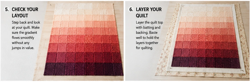 Ombre Gradient Layer Cake Quilt for Stunning Color Transitions