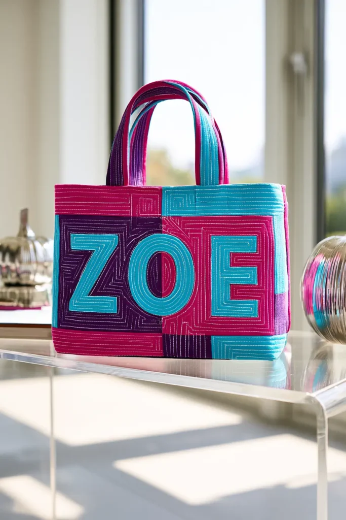 Personalized Quilted Halloween Bags with Kids’ Names