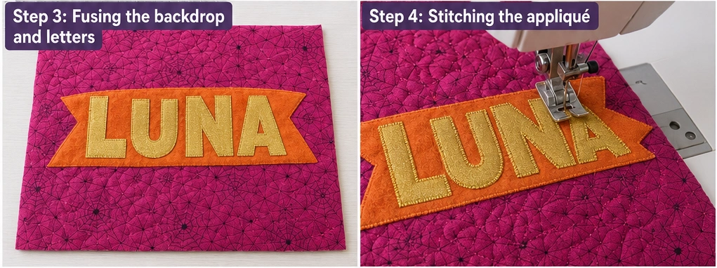 Personalized Quilted Halloween Bags with Kids’ Names