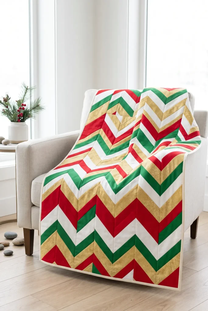 Plaid Flannel Jelly Roll Christmas Quilt for Rustic Farmhouse Warmth