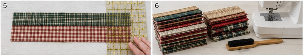 Plaid Flannel Jelly Roll Christmas Quilt for Rustic Farmhouse Warmth