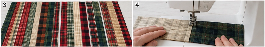 Plaid Flannel Jelly Roll Christmas Quilt for Rustic Farmhouse Warmth