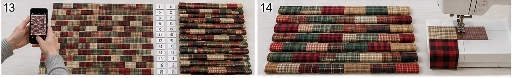 Plaid Flannel Jelly Roll Christmas Quilt for Rustic Farmhouse Warmth