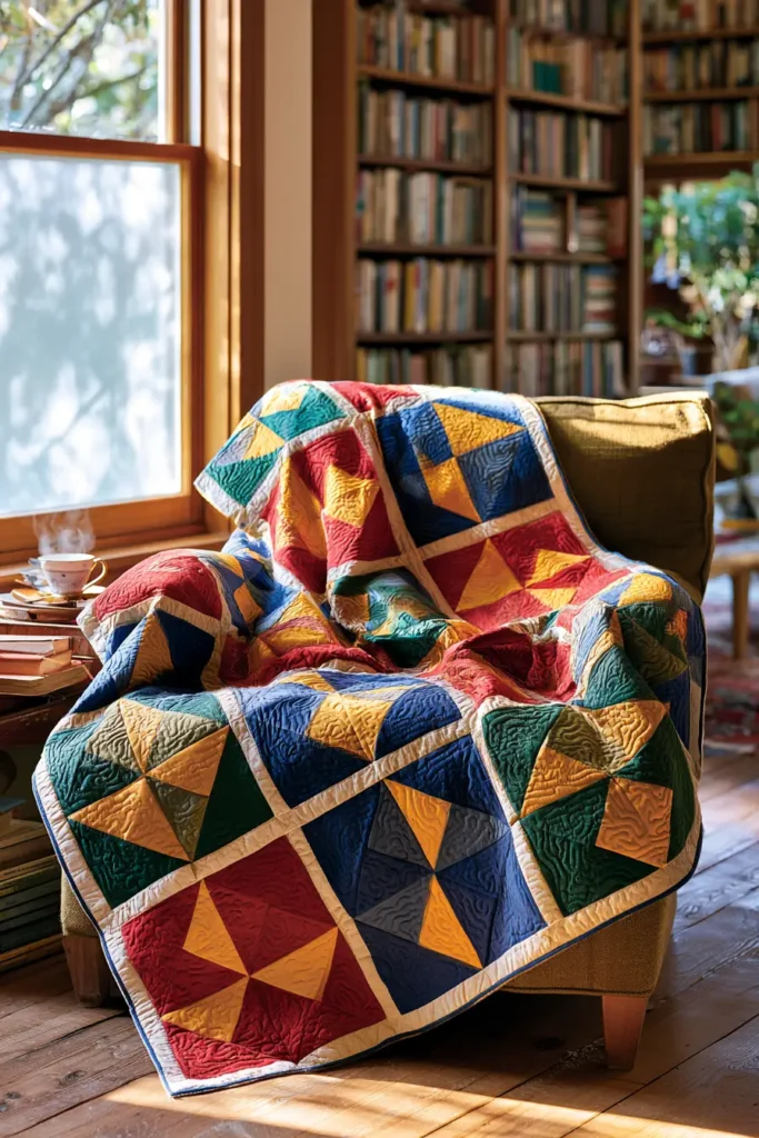 Playful Pinwheel Layer Cake Quilt for Movement and Charm