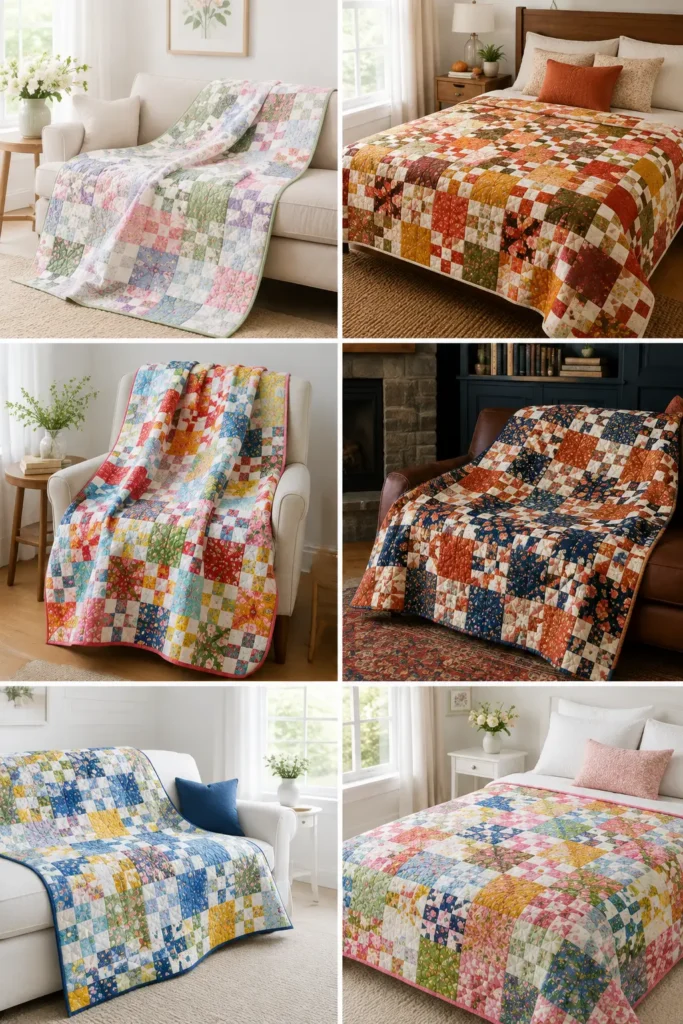 Playful Pinwheel Layer Cake Quilt for Movement and Charm