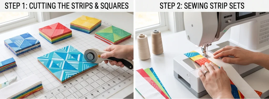 Playful Pinwheel Layer Cake Quilt for Movement and Charm