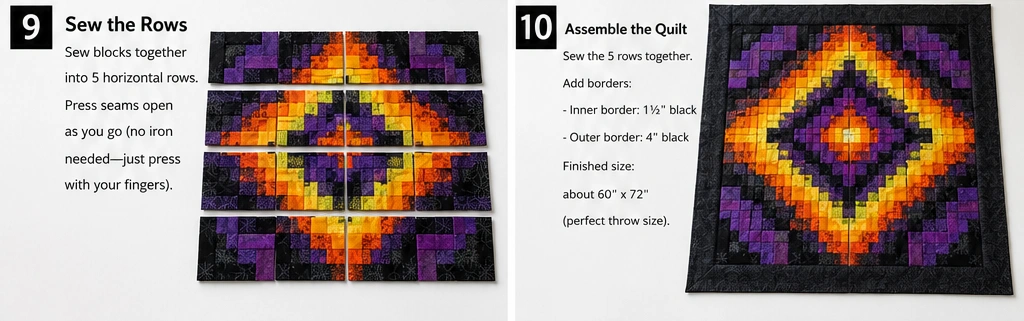 Quick Charm Pack and Jelly Roll Halloween Quilt Patterns