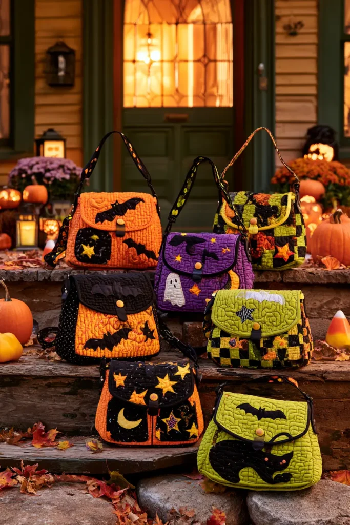 Quilted Crossbody Halloween Satchels for Tweens and Teens