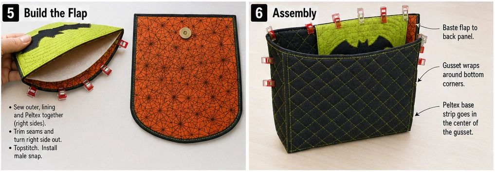 Quilted Crossbody Halloween Satchels for Tweens and Teens