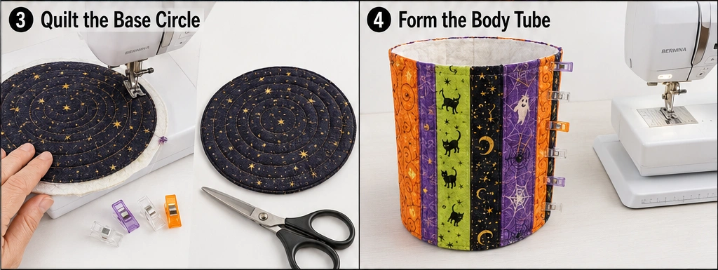 Quilted Drawstring Bucket Sacks for Halloween Candy